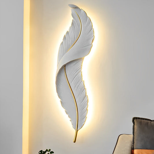 Lámpara de Pared Contemporánea Blanca LED Feathers Aplique de Pared Iluminación