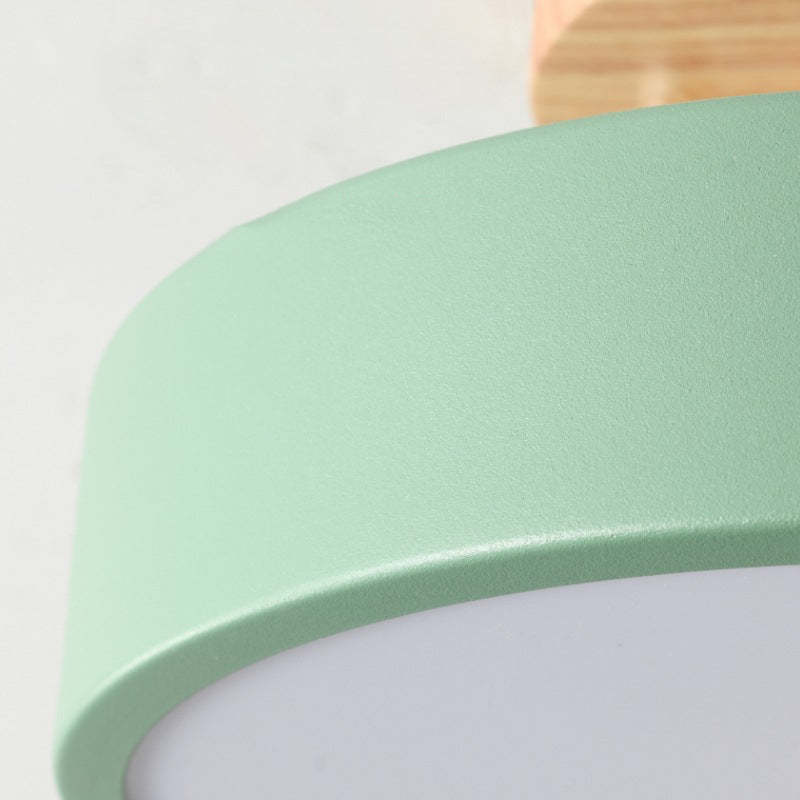 Hringlaga LED Innfelldur Loftljós Nútímalegt Viður/Plast