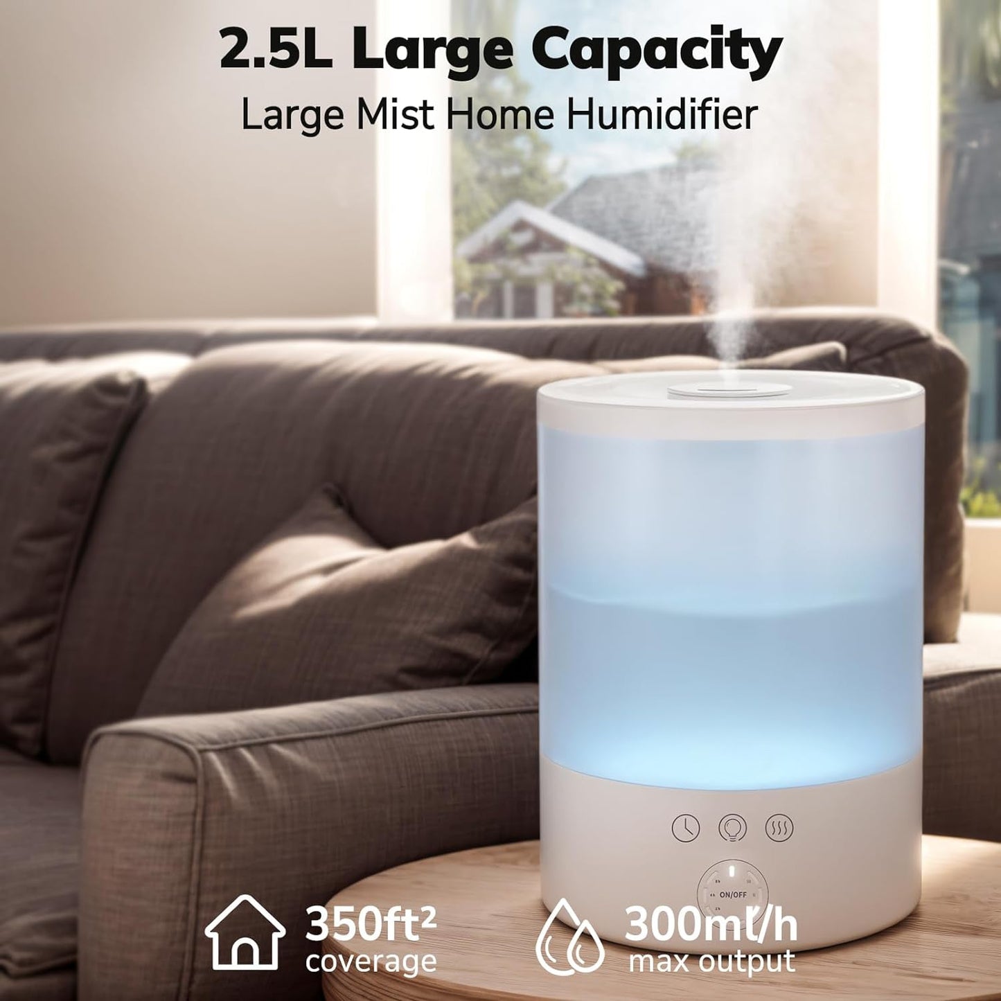 Humidificateur à brume fraîche ultrasonique – Humidificateur d'air pour grande pièce par Pure Enrichment