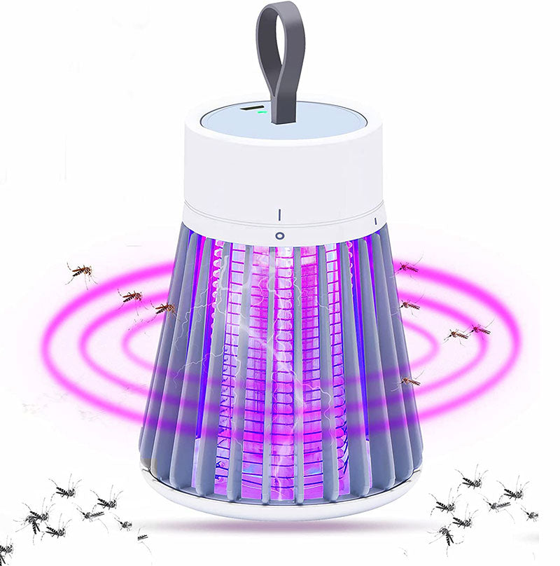 Lampe anti-moustiques rechargeable USB portable – Électrocuteur d'insectes intérieur et extérieur avec lumière LED