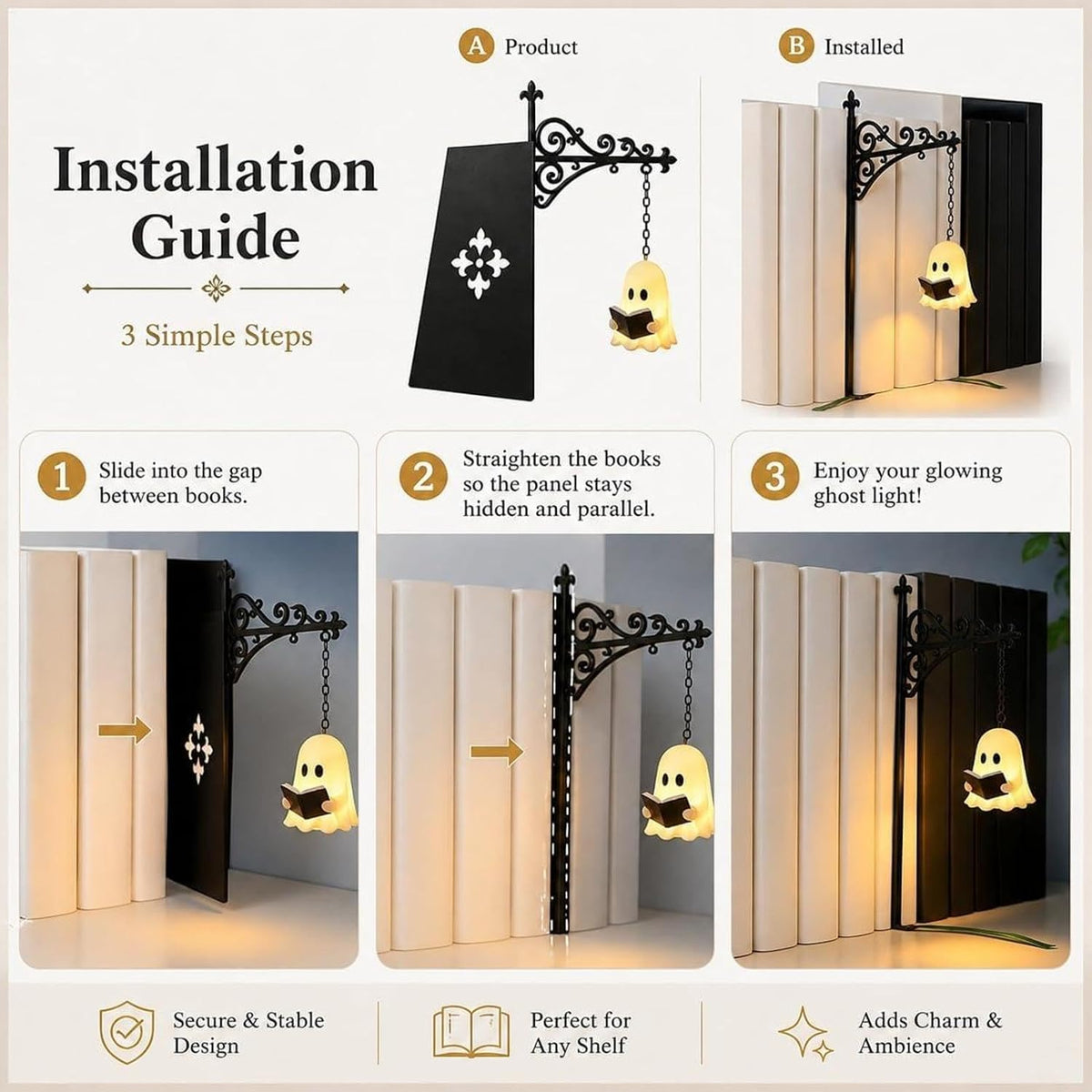 Ventayo – Cozy Halloween Bookshelf Lantern
