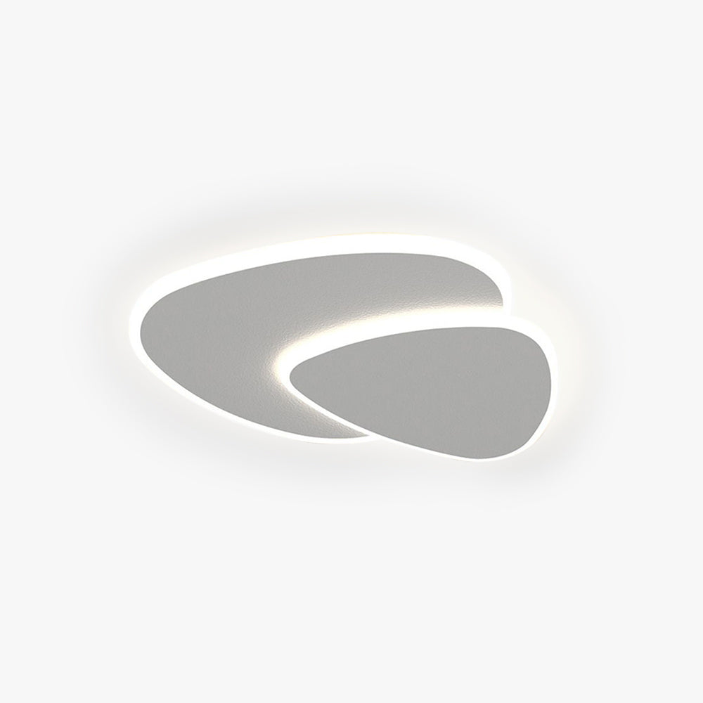 Lámpara de techo empotrada geométrica de metal/acrílico blanca