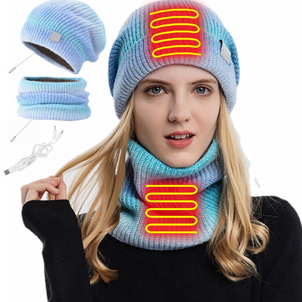 Cozy 2-in-1 USB Heated Hat and Scarf Winter Set