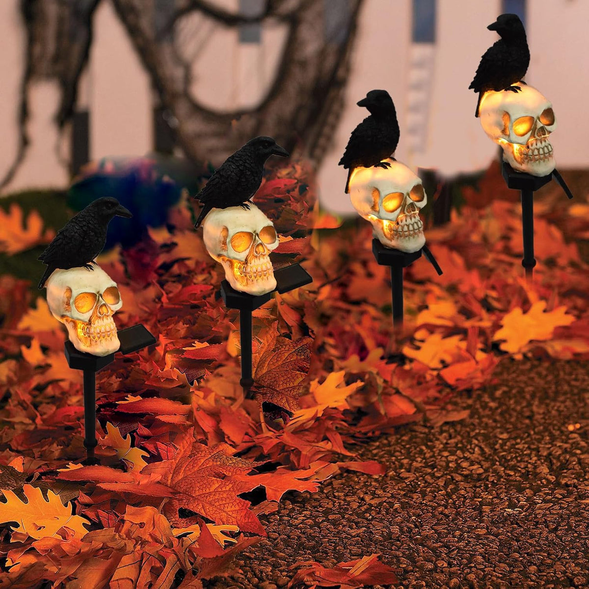 Ventayo β Animated Solar Skull Garden Stake