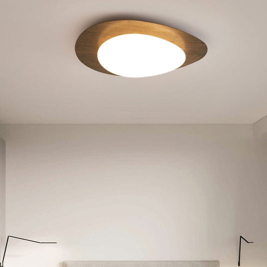 Luce da soffitto a LED a incasso con grana di legno di ferro nordico e ciottoli