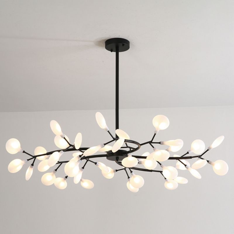 Lámpara colgante de araña Art Deco Firefly negra/dorada para sala de estar