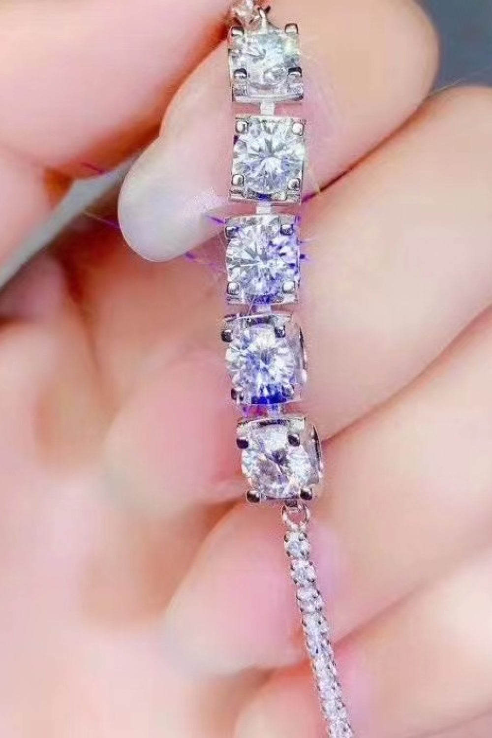 Luminous Charm 5 Carat Moissanite Armbånd med hummerlås