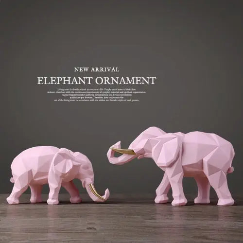 Ensemble de figurines d'éléphants abstraits