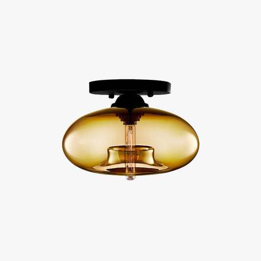 Lampada da soffitto a plafoniera Globo Art Deco Industriale per soggiorno
