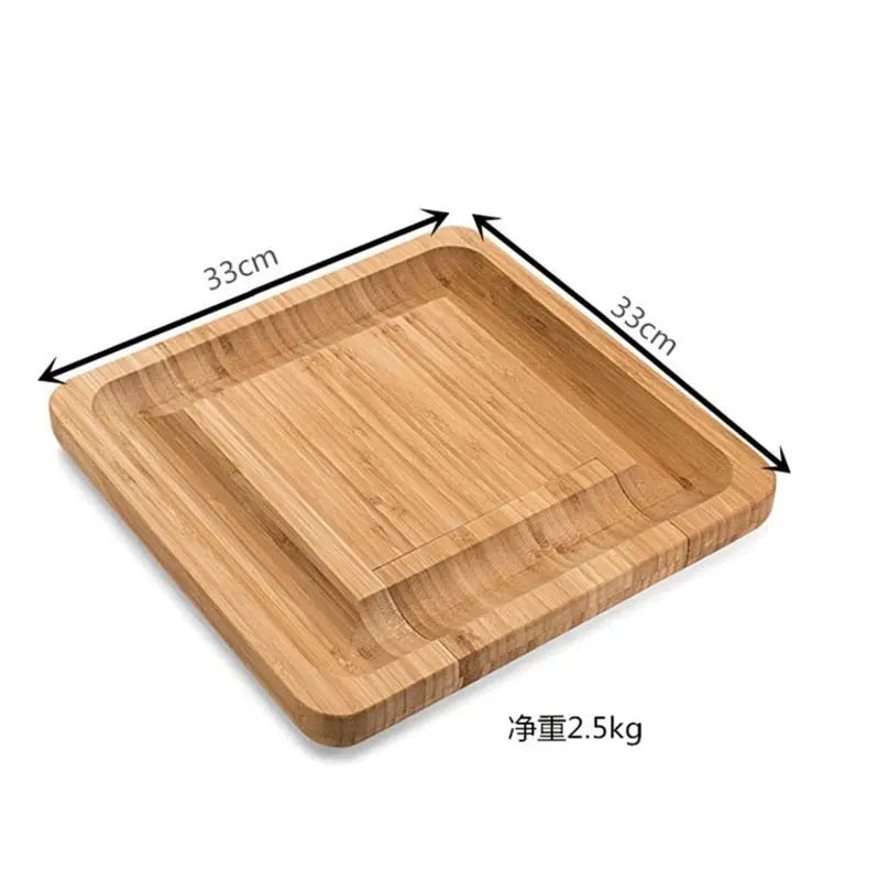 Bamboo Cheese Board with Cutlery