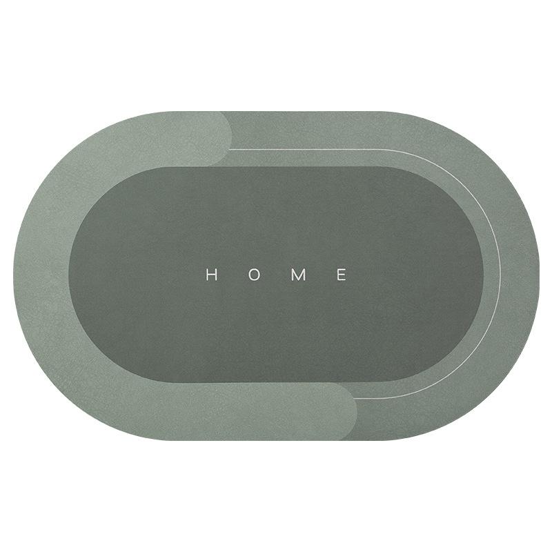 Tapis de bain absorbant (ovale) - Tapis de douche en caoutchouc étanche et antidérapant