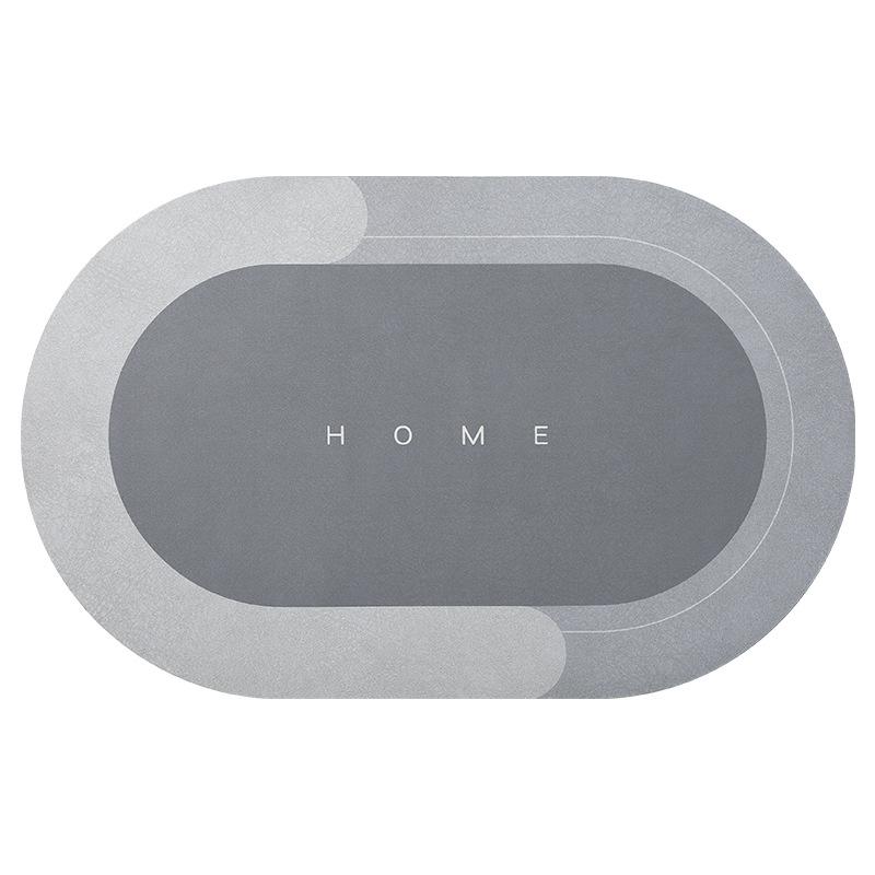 Tapis de bain absorbant (ovale) - Tapis de douche en caoutchouc étanche et antidérapant
