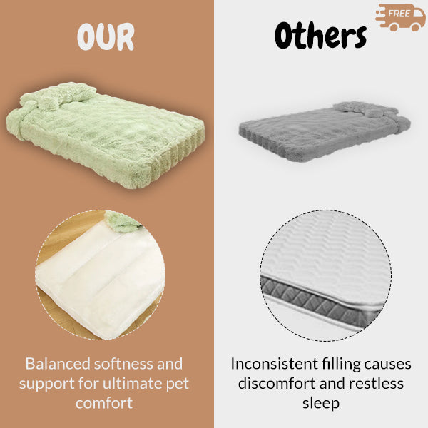 Cama para perro de peluche esponjosa y suave con almohada – comodidad ultra suave