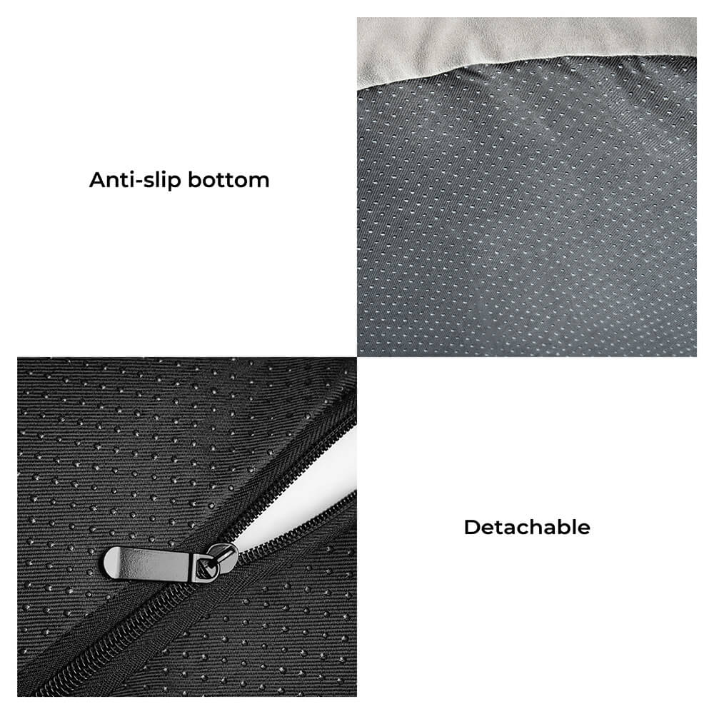 Orthopedisch hondenbed met volledige ondersteuning, nepbont en suède