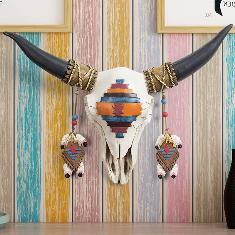 3D Bull Head Statue