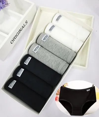 7Pcs/Lot Plus Size Underwear Panties Cotton Girl Briefs Sexy Lingeries