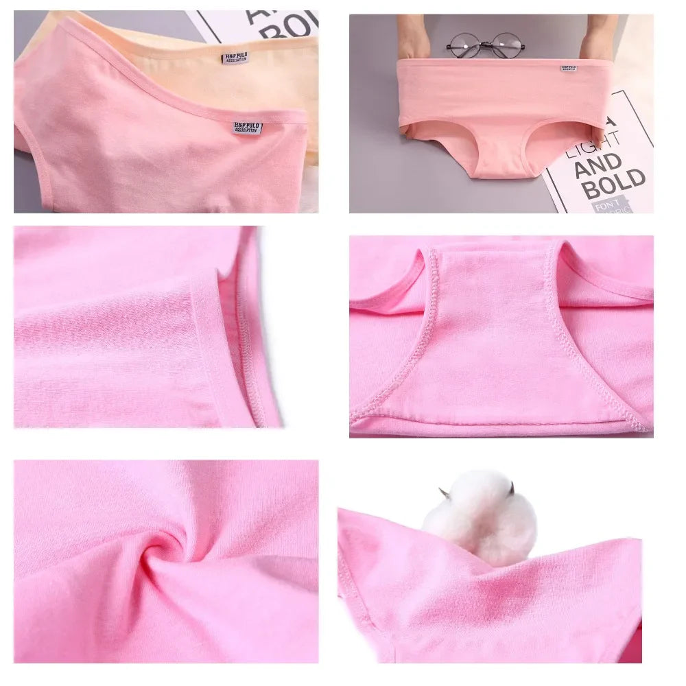 7Pcs/Lot Plus Size Underwear Panties Cotton Girl Briefs Sexy Lingeries