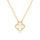 Clover Leaf Necklace, 925 Silver, 18K Gold Plated