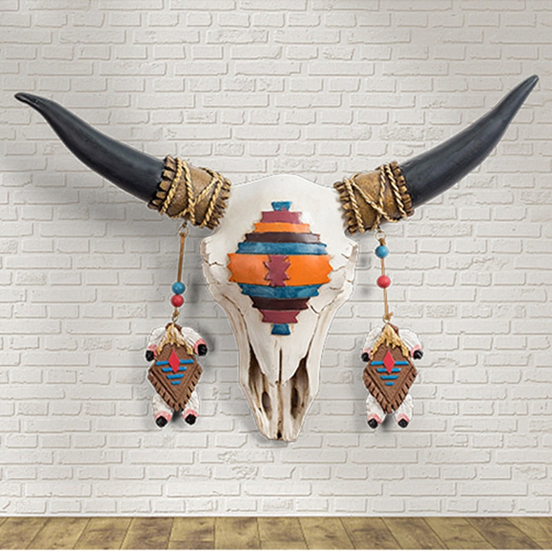 3D Bull Head Statue