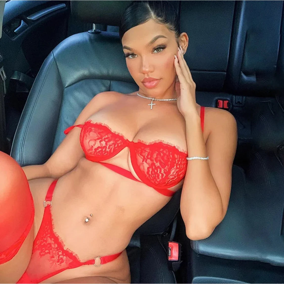 Multi-style Lace Bra Set Women Floral Transparent Lace Bra Panty Lingerie Set