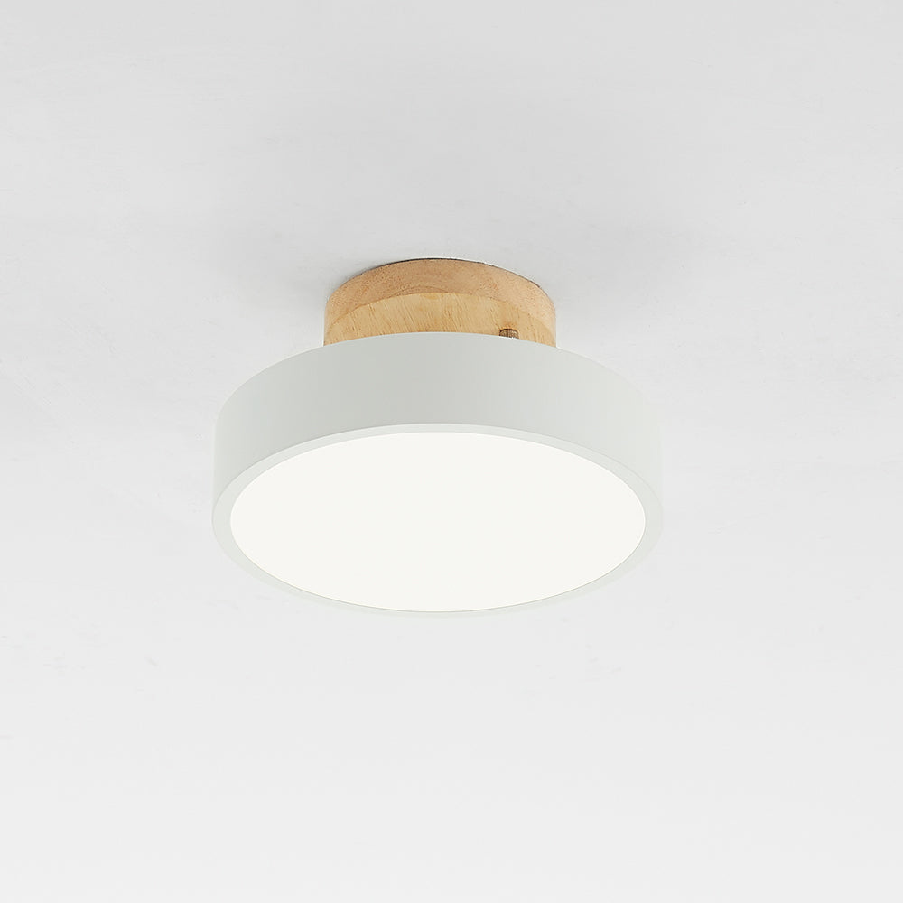 Hringlaga LED Innfelldur Loftljós Nútímalegt Viður/Plast