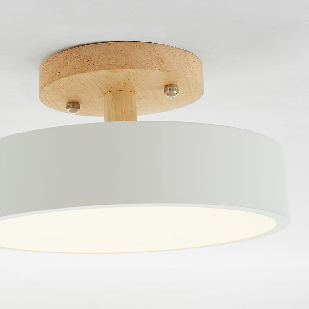 Hringlaga LED Innfelldur Loftljós Nútímalegt Viður/Plast