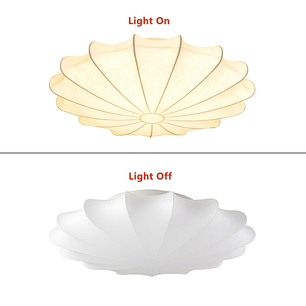 Lámpara de techo moderna empotrada de 3 luces con pantalla de lámpara de seda