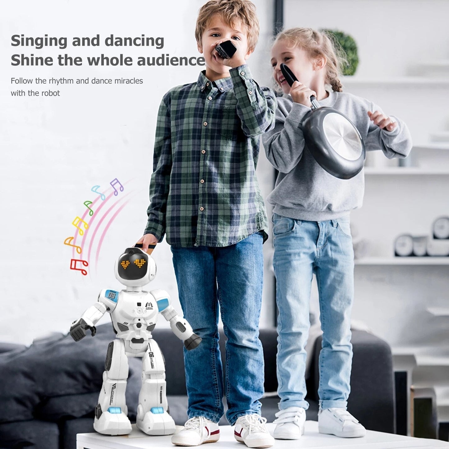 New Smart Robot Toy With LED Light - Programming Singing And Dancing Toy