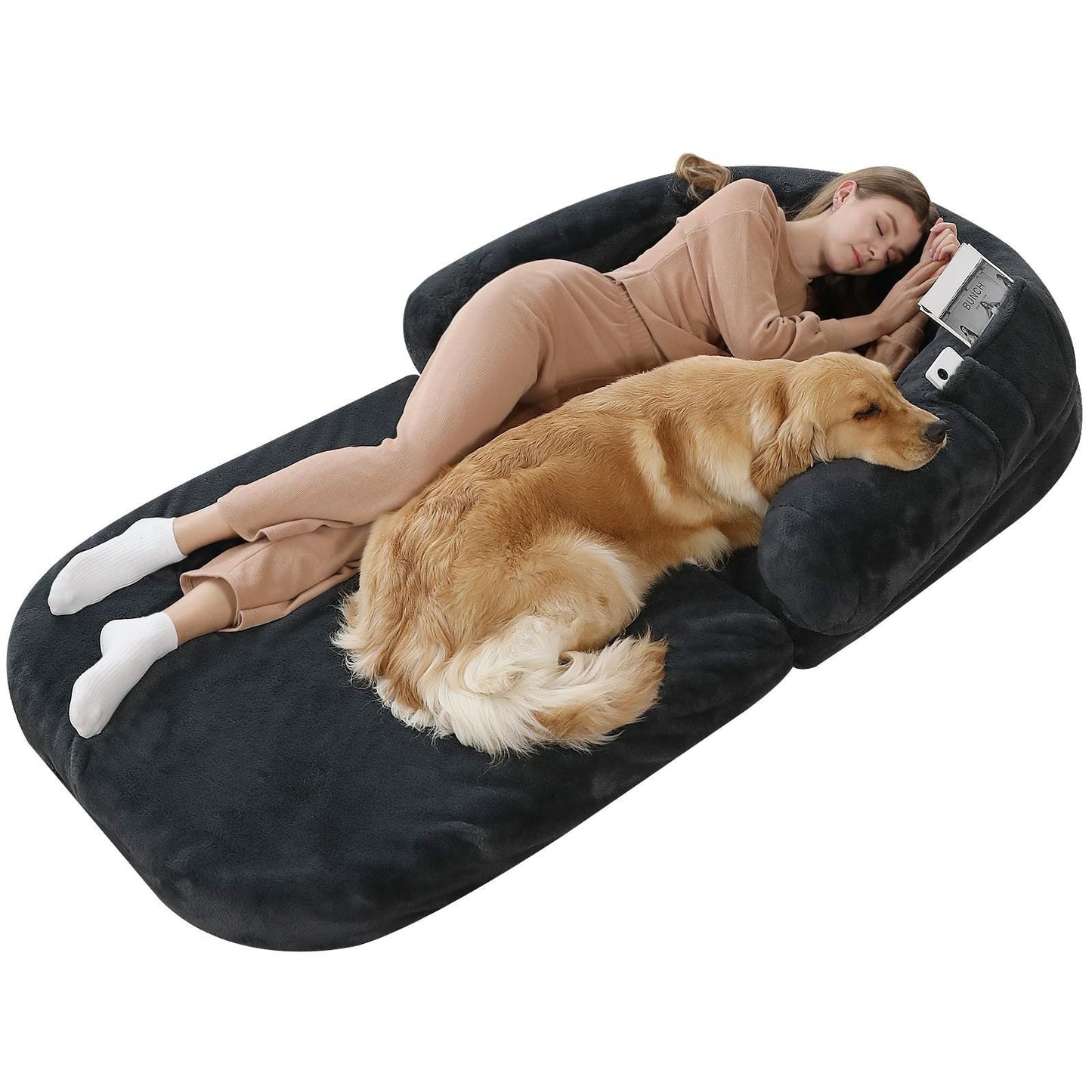 Luxury Removable & Washable Foldable Pet Sofa Bed – Large Size