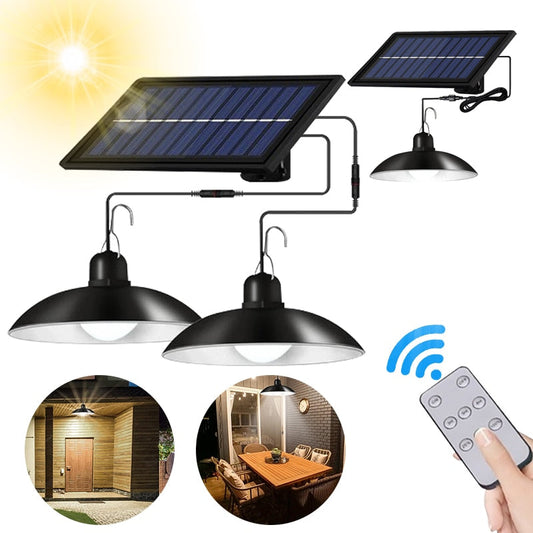Luz solar exterior con sensor de movimiento y control remoto