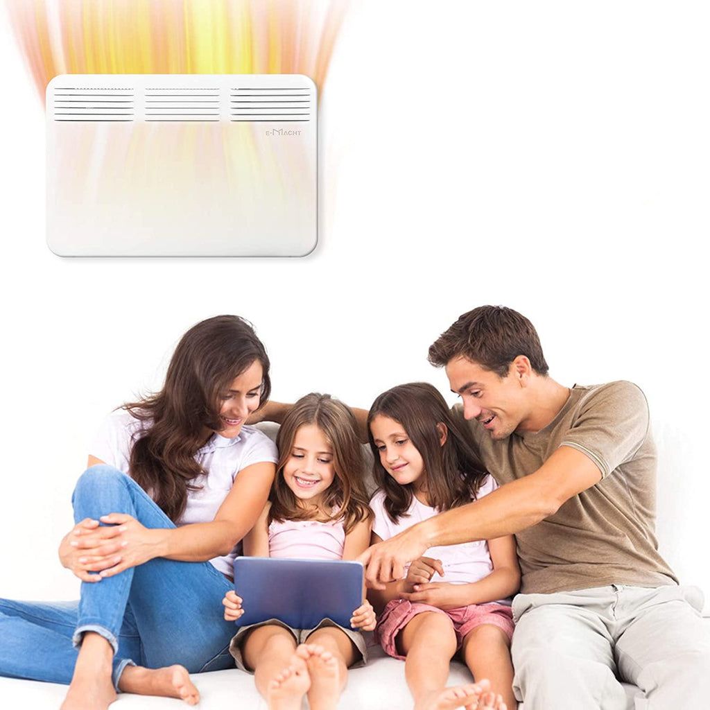 Wide Range Portable Electric Space Heater with Wheels – Freestanding & Wall-Mountable Room Heater