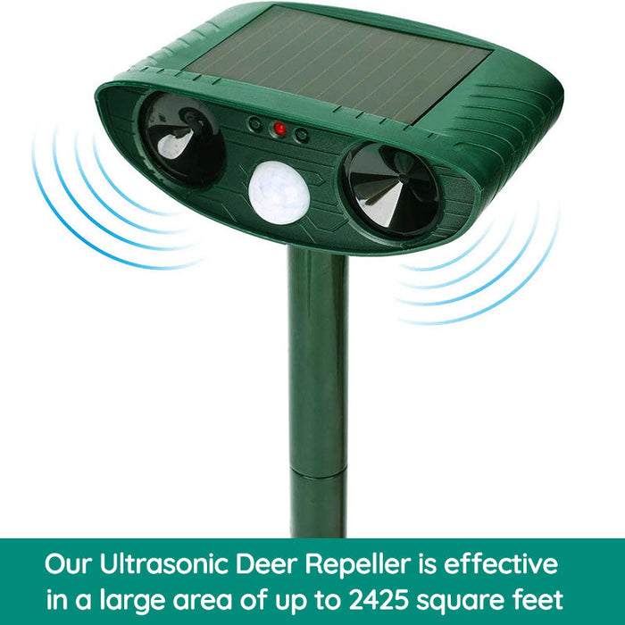 Éloigne les renards – Dissuasion ultrasonique solaire contre les renards avec capteur de mouvement pour cour et jardin