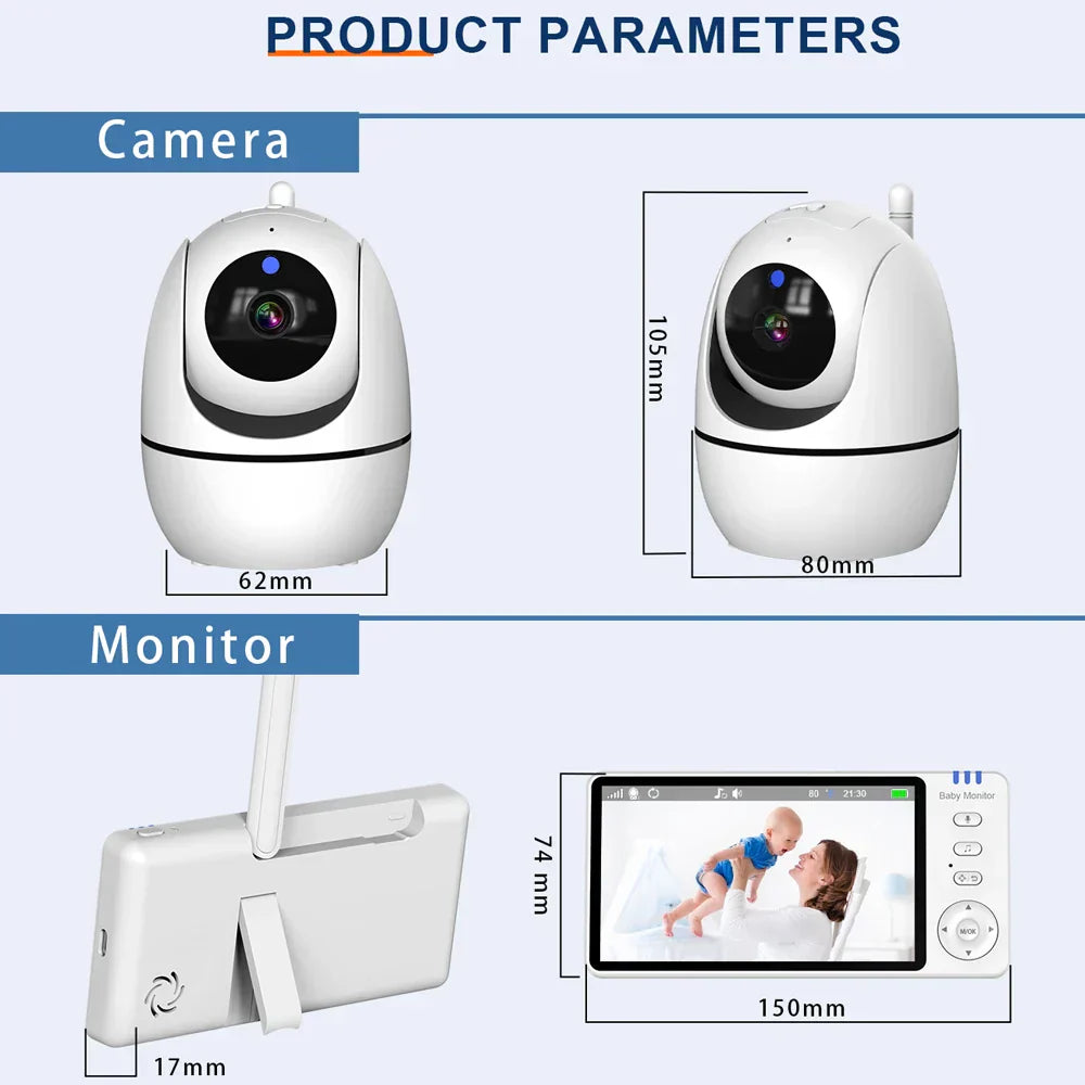 5.0-Inch Draadloze Video Baby Monitor – ABM501