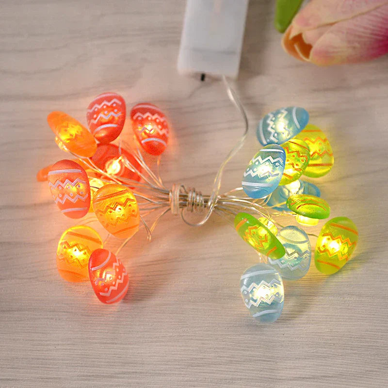 Easter Bunny and Carrot LED String Lights