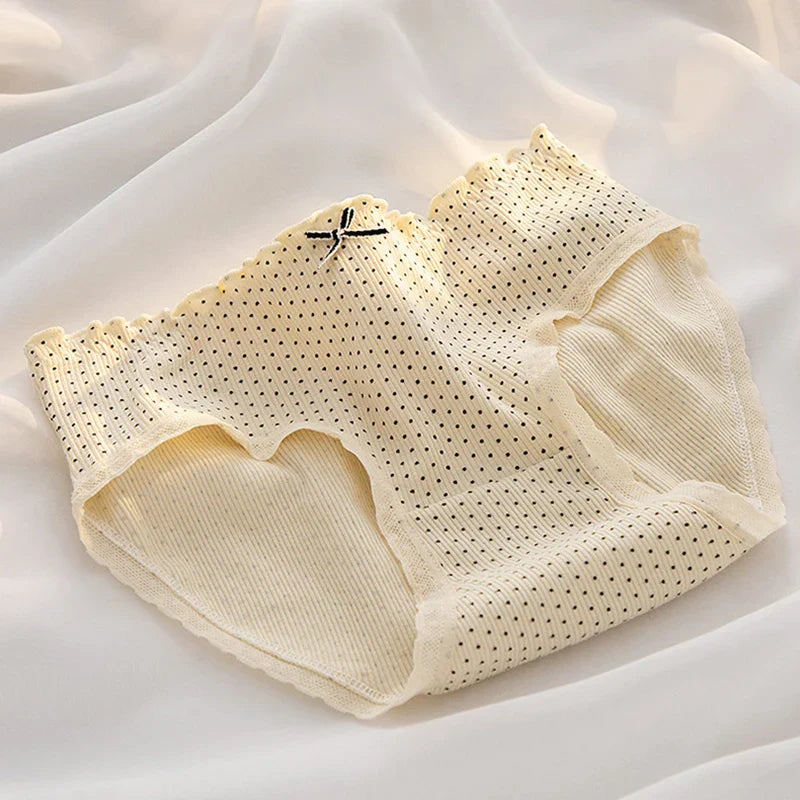 Girls' Cute Flower Briefs Mid Waist Seamless Underpants Sexy Lace Panties Lingerie