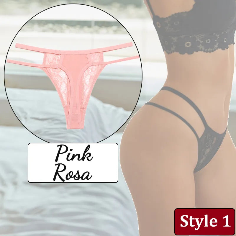 Hollow Out Thongs Low Rise Female G-String Underwear Breathable Bikini Lingerie