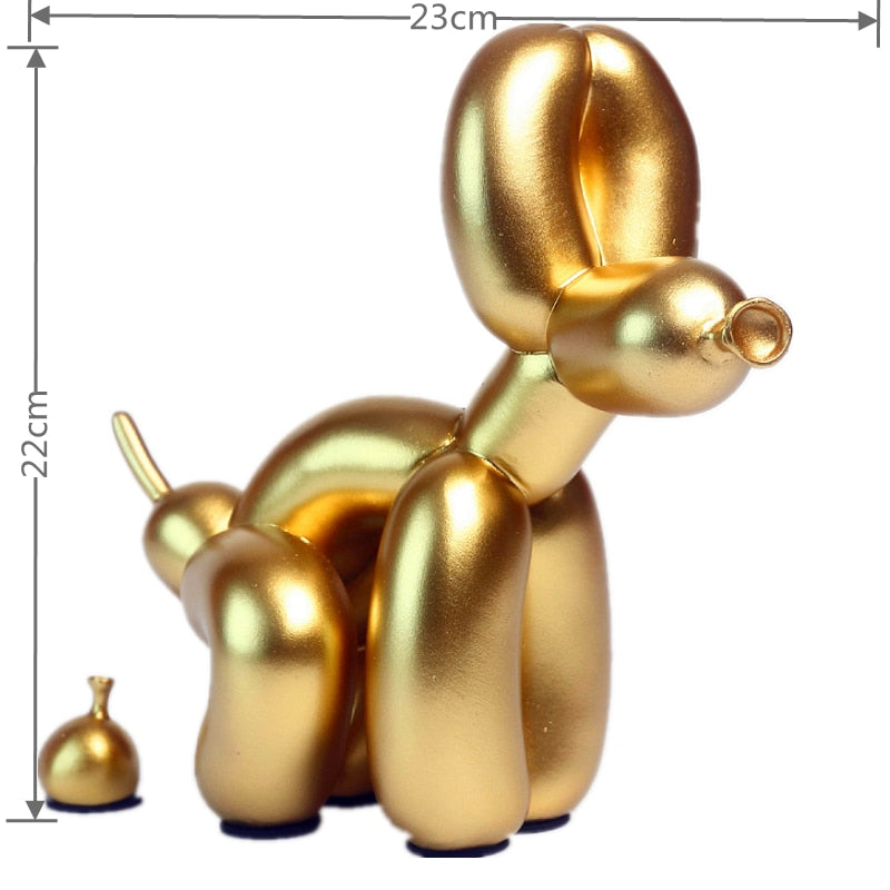 Estatua de perro globo