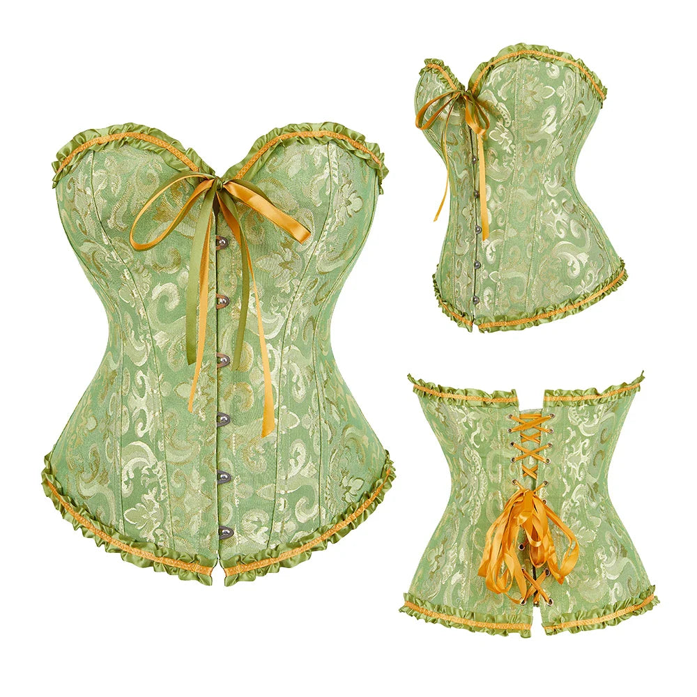 Gothic Charm Waist-Sculpting Vintage-inspired Boned Corset