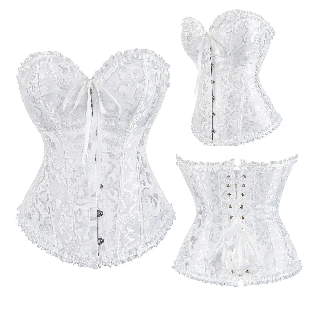 Gothic Charm Waist-Sculpting Vintage-inspired Boned Corset