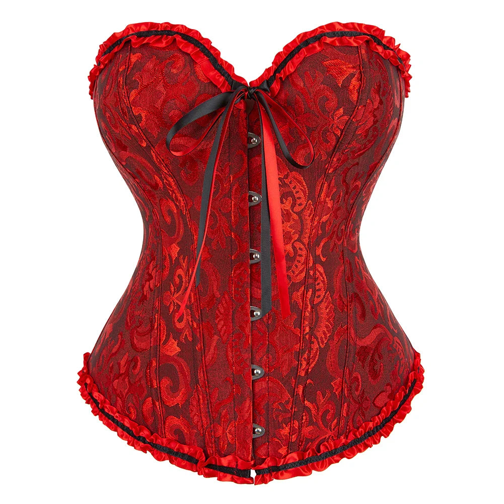 Gothic Charm Waist-Sculpting Vintage-inspired Boned Corset
