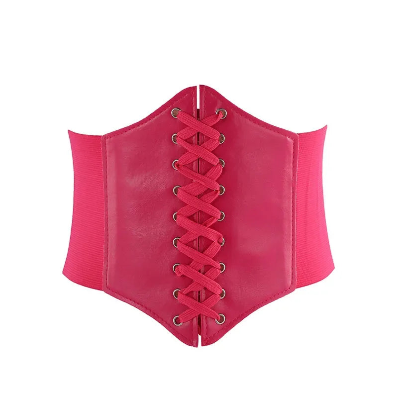 Noir Lace Temptation: Fashionista Corset Waist Belt