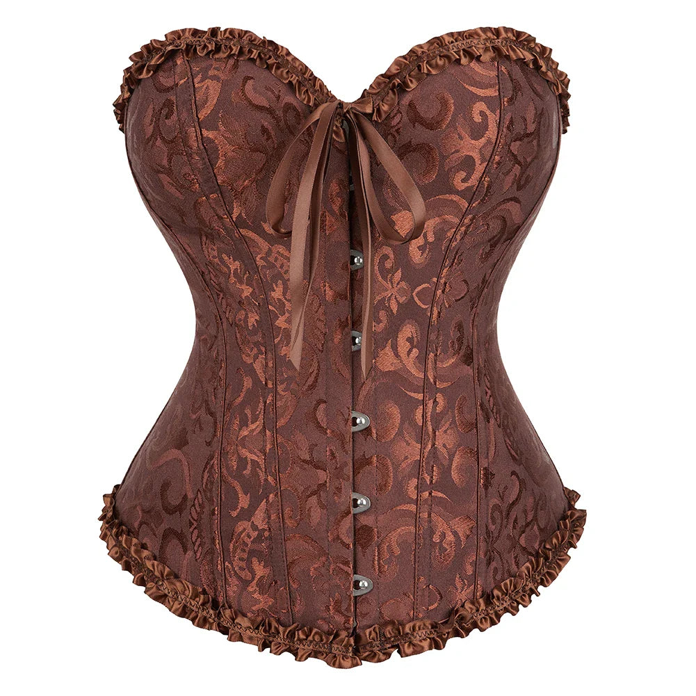 Gothic Charm Waist-Sculpting Vintage-inspired Boned Corset