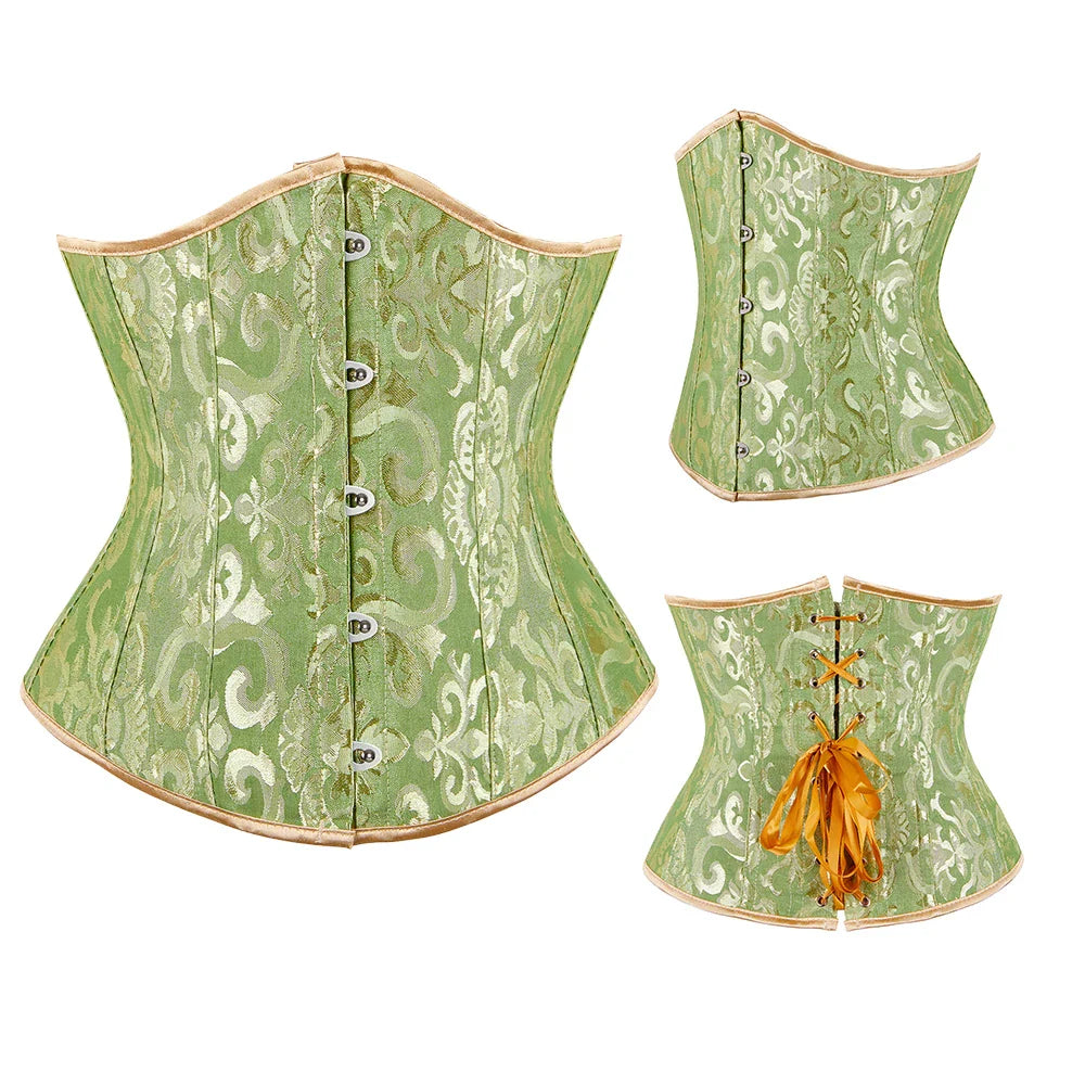 Elegance in Bloom Underbust Corset - Sculpt and Embrace Your Curves with Floral Grace
