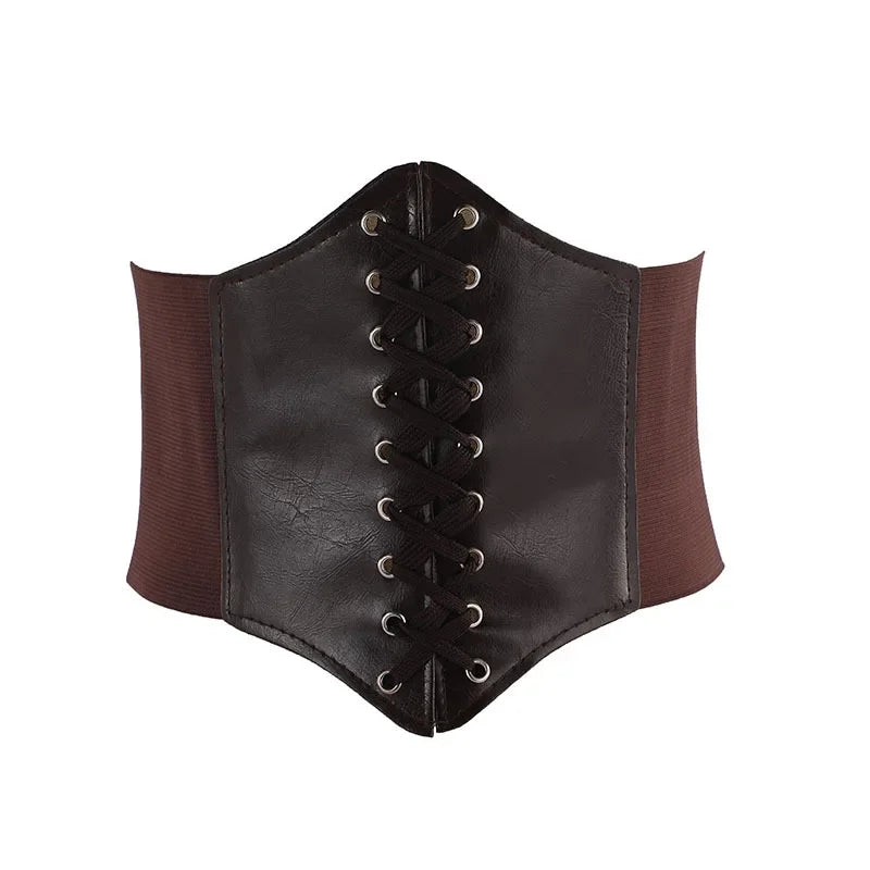 Noir Lace Temptation: Fashionista Corset Waist Belt