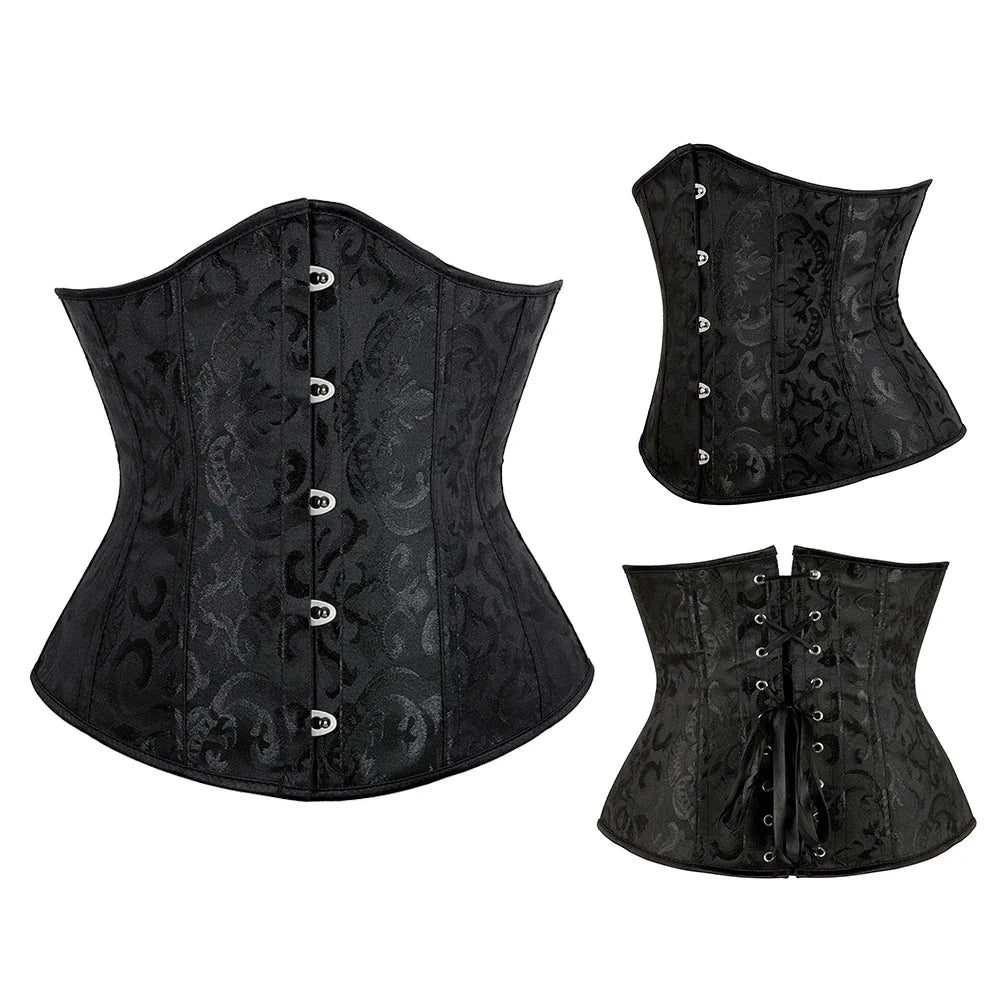 Elegance in Bloom Underbust Corset - Sculpt and Embrace Your Curves with Floral Grace