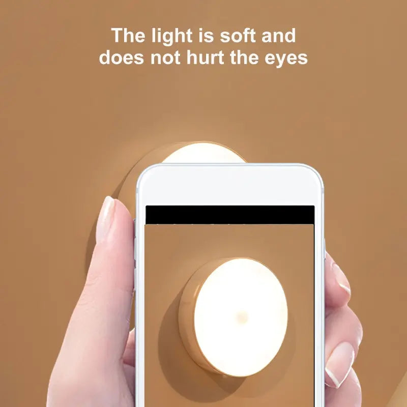LED Smart Human Body Sensor Night Light – Wireless, USB Rechargeable, Motion-Activated
