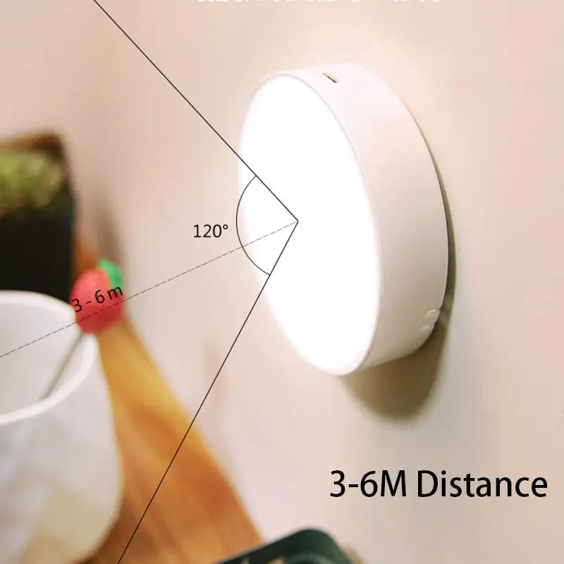 LED Smart Human Body Sensor Night Light – Wireless, USB Rechargeable, Motion-Activated
