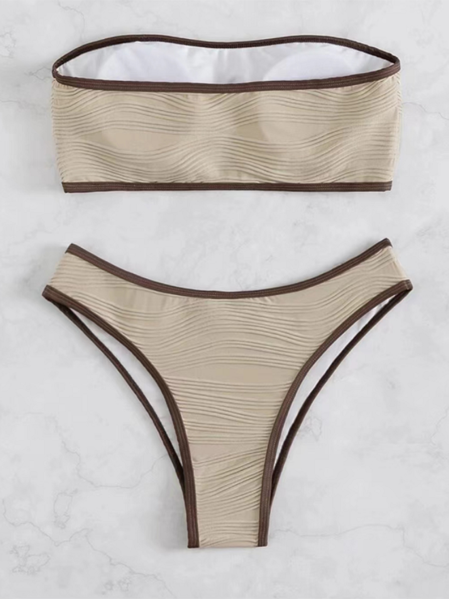 Alfredi bikini | Modern women's bikini with striped texture design