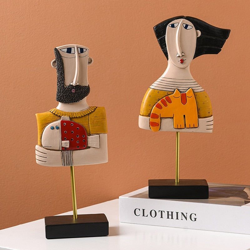 Sculpture abstraite de personnes