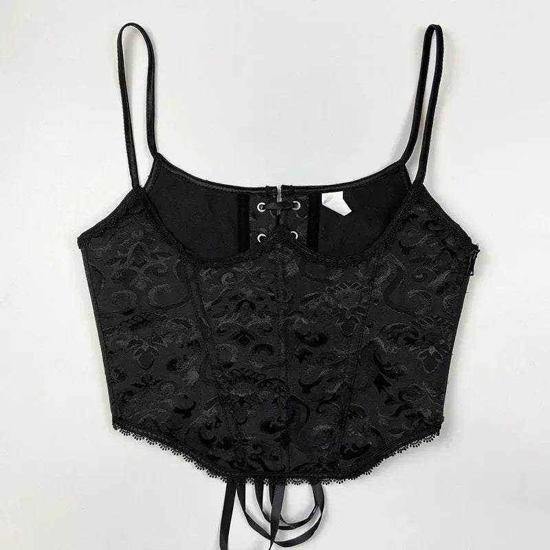 Noir Blossom Elegant Retro Lolita Corsets Collection: Captivating Vintage Beauty with Retro Style